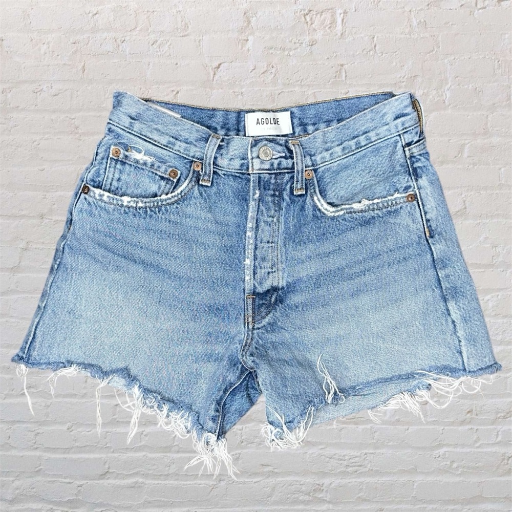 AGOLDE Women's Blue Denim Shorts
